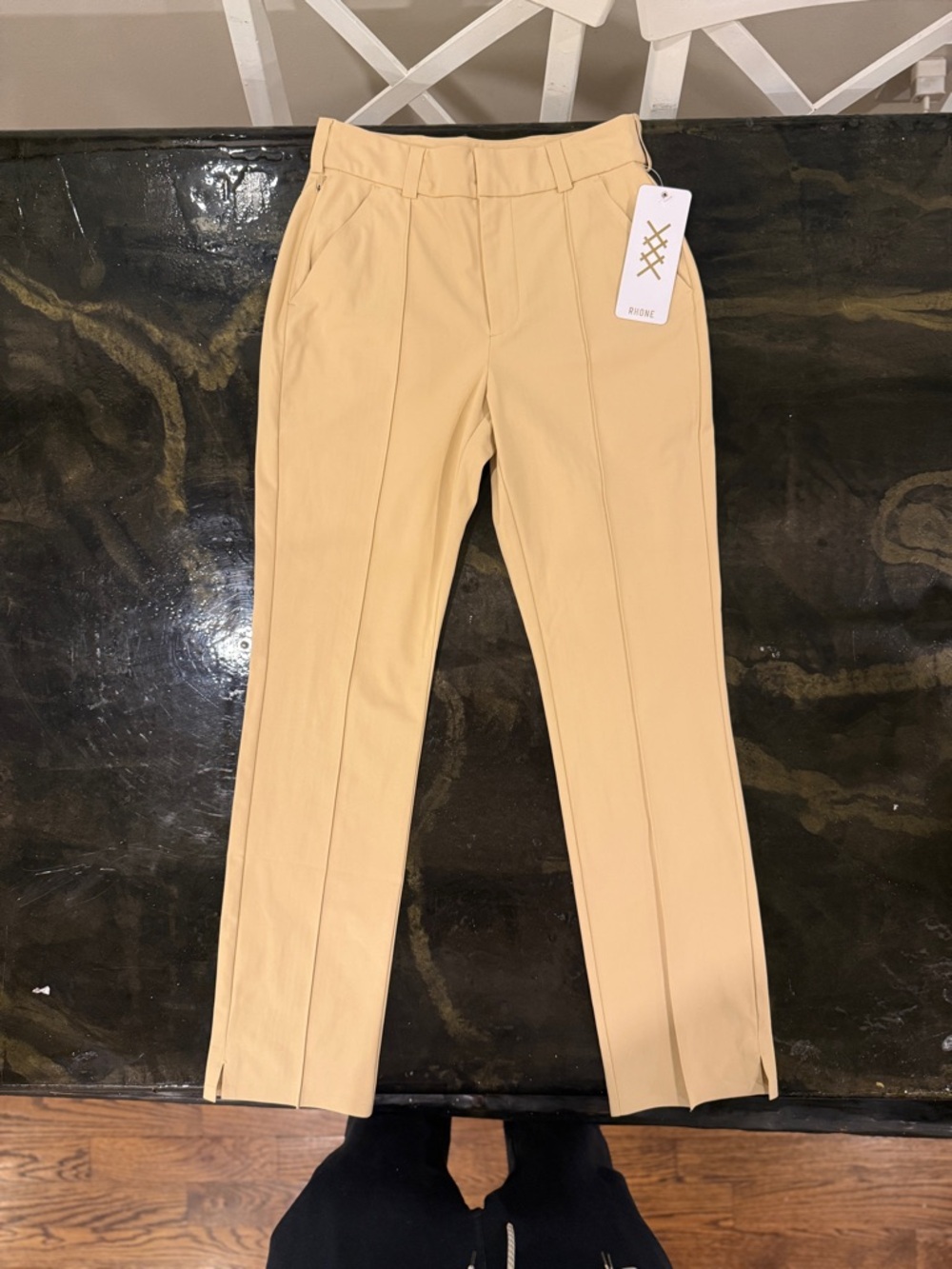 RHONE Khaki Slim Dress Pants